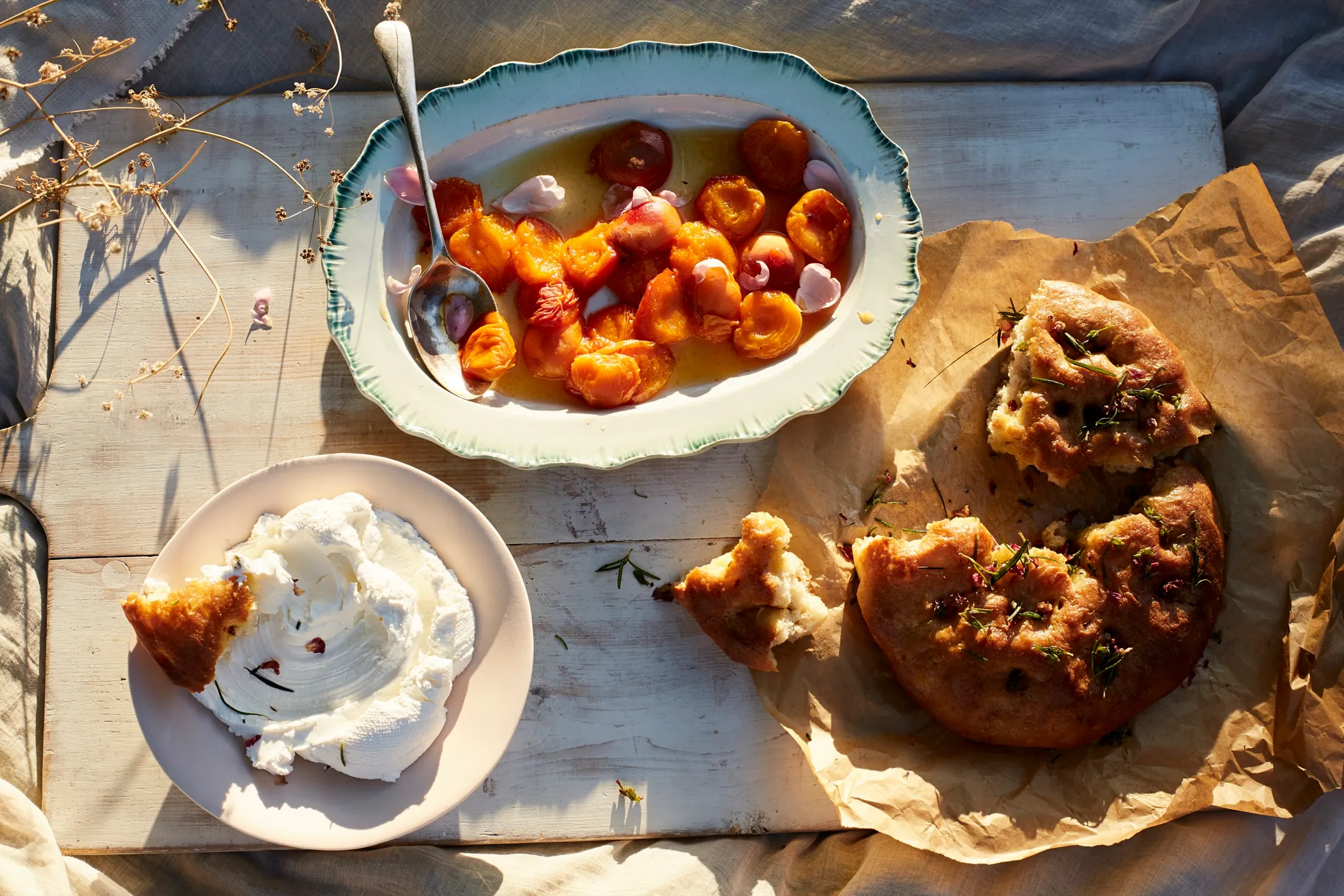 Apricots Foccacia Alfresco Dining