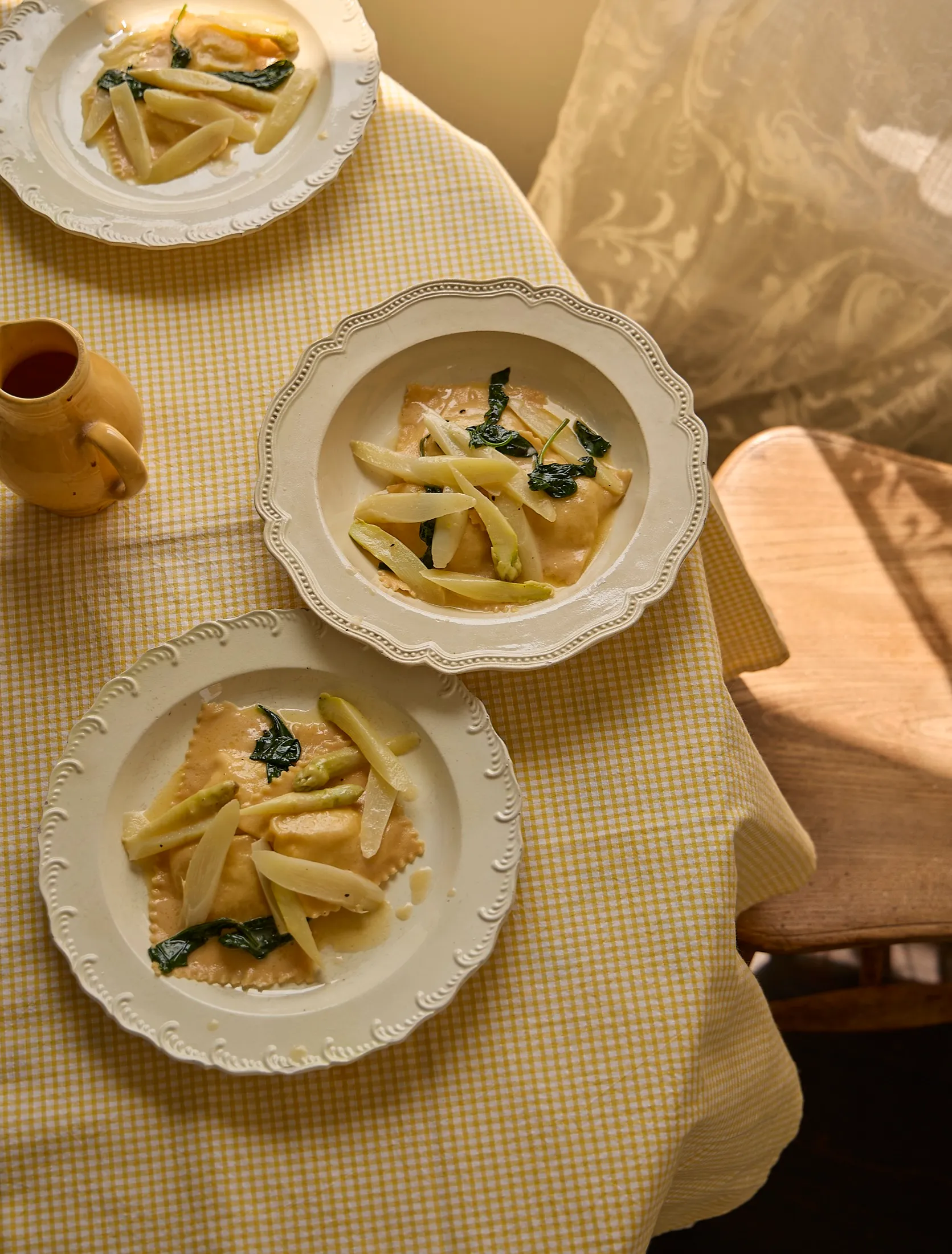 Asparagus Raviolio The Italian Table Theo Randall Cookbook