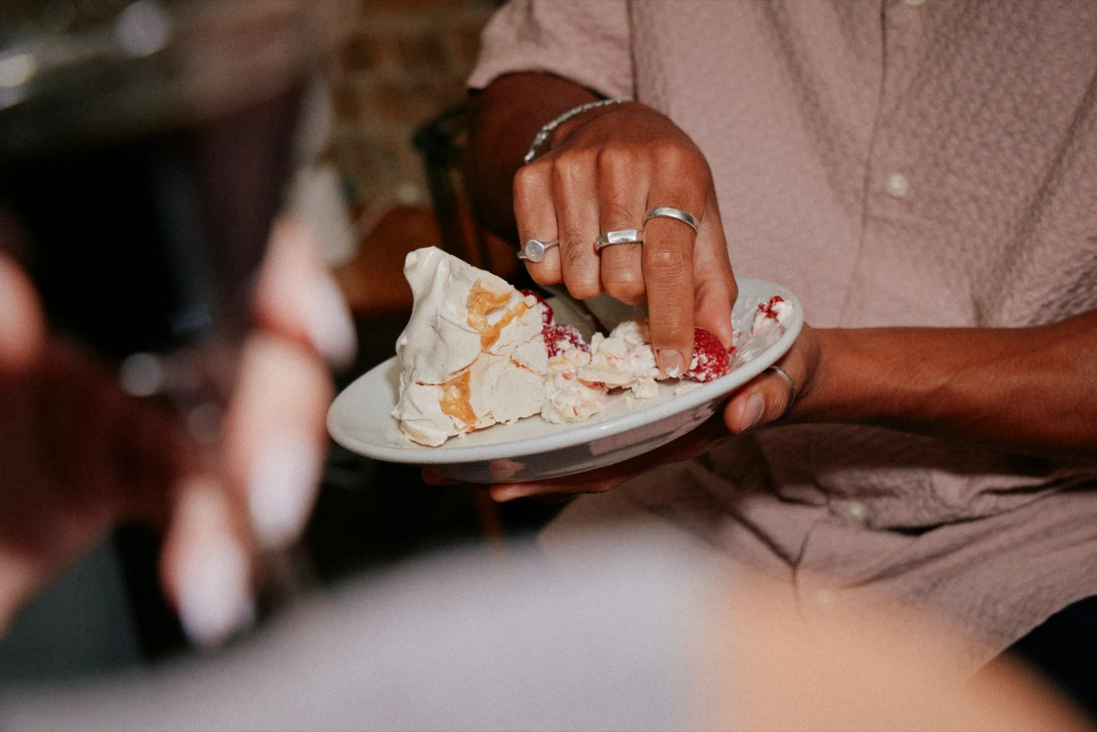 Eating Pavlova Dinner Party Waitrose