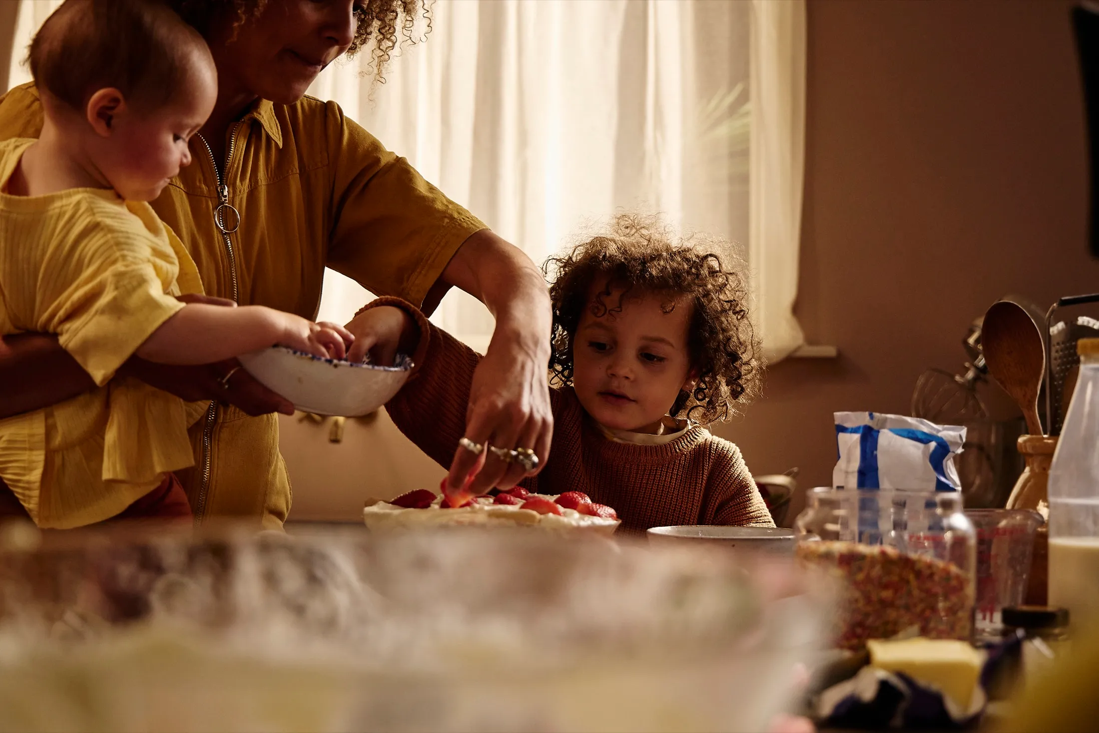 Family Making Trifle Large Format Films
