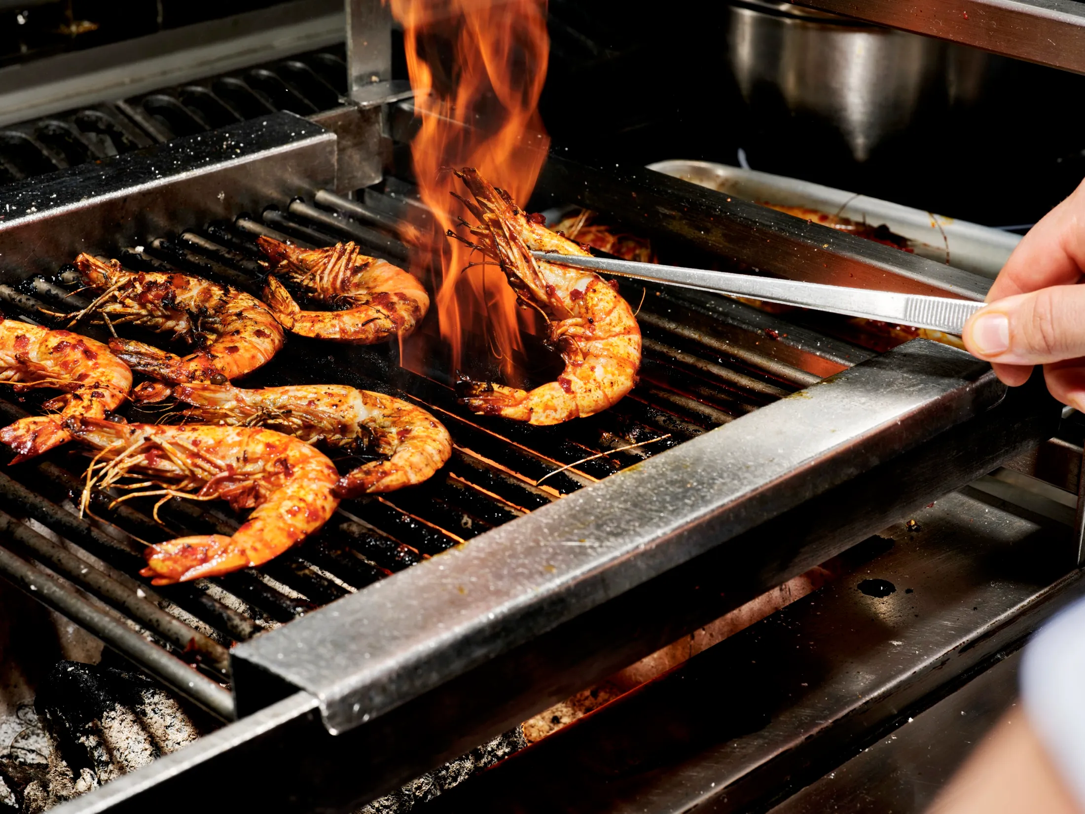Flame Grilling Prawns Belazu
