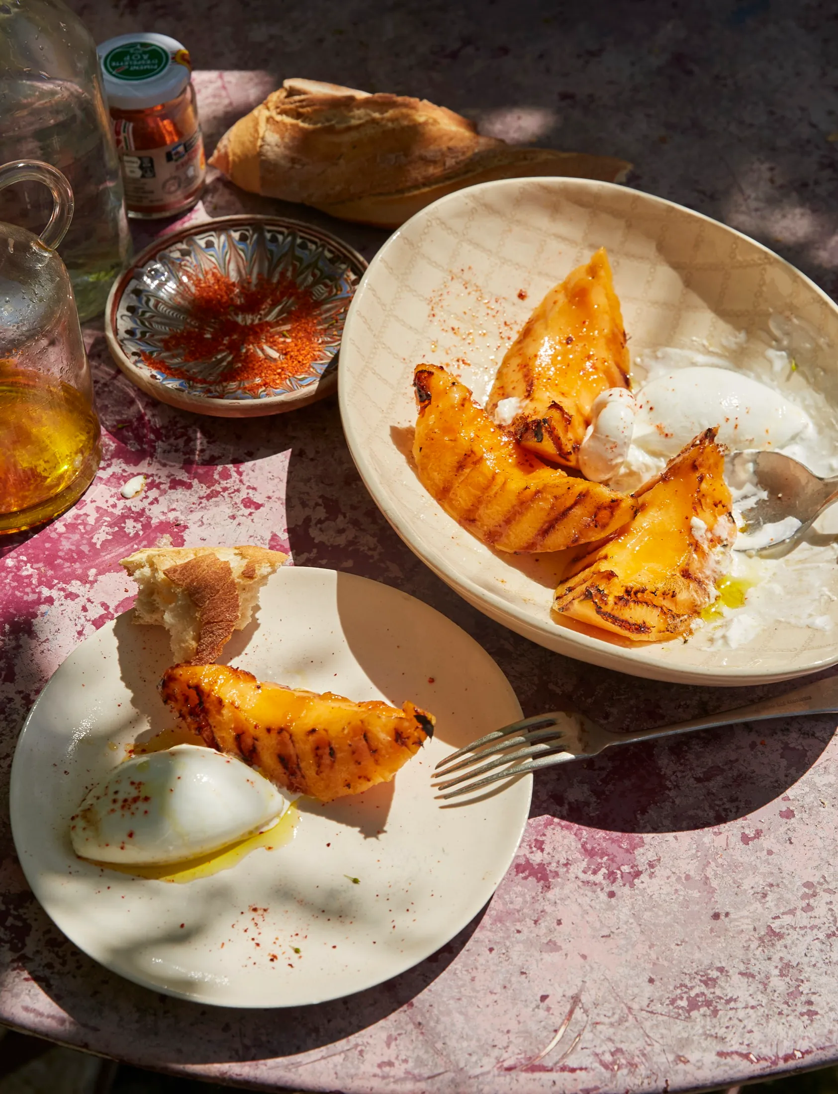 Grilled Melon Burrata Mirabeau At Home In Provence Cookbook