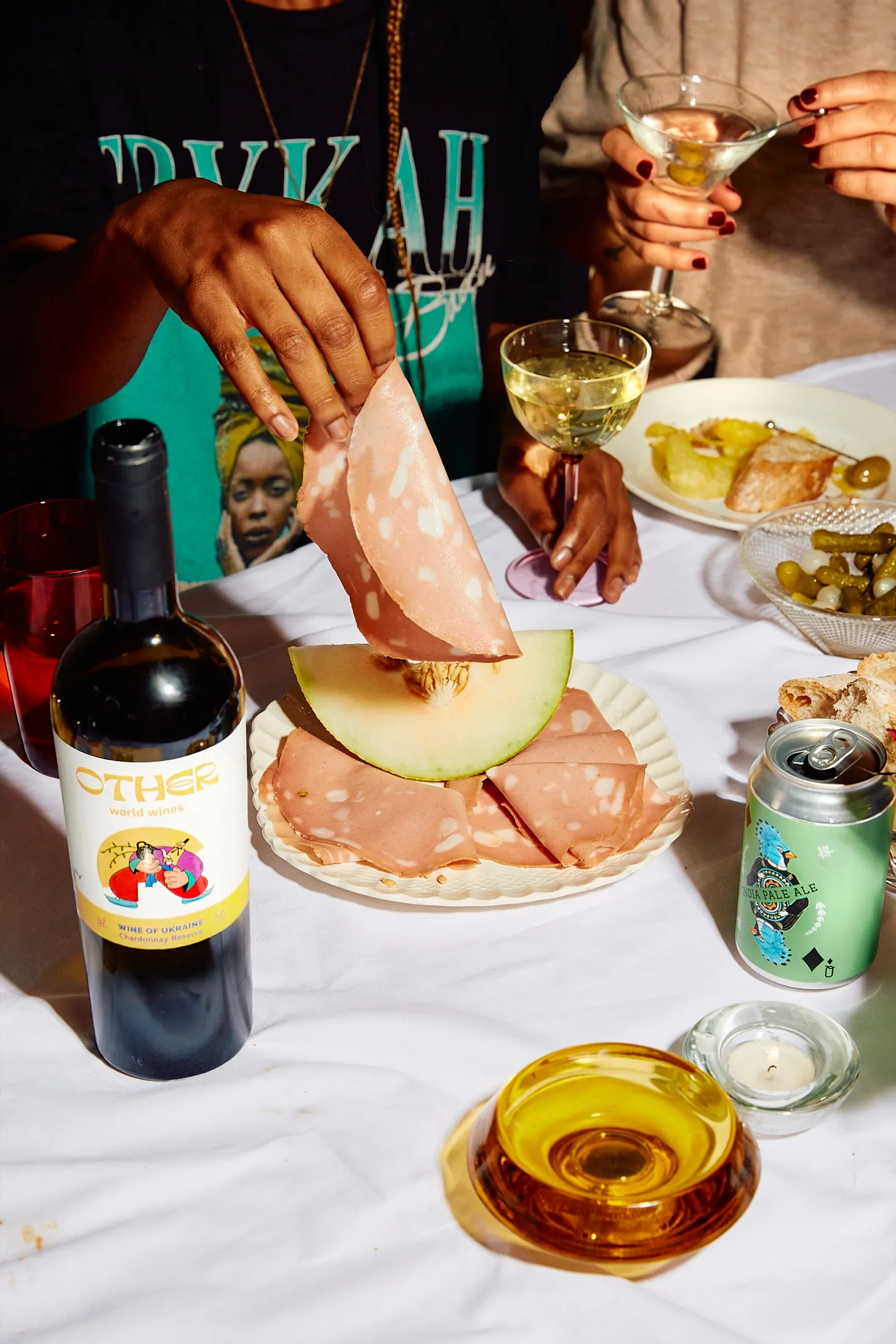 Mortadella Melon Dinner Party