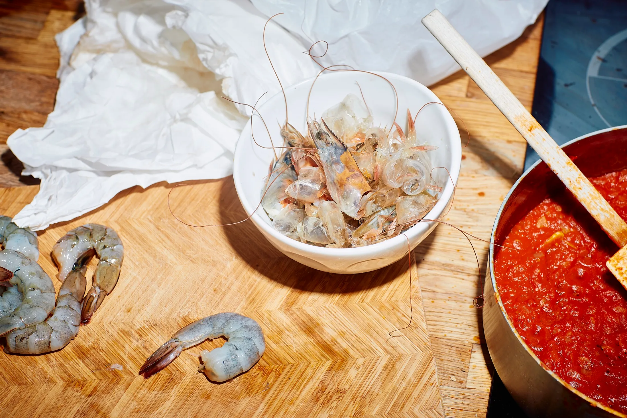 Shelling Prawns After8