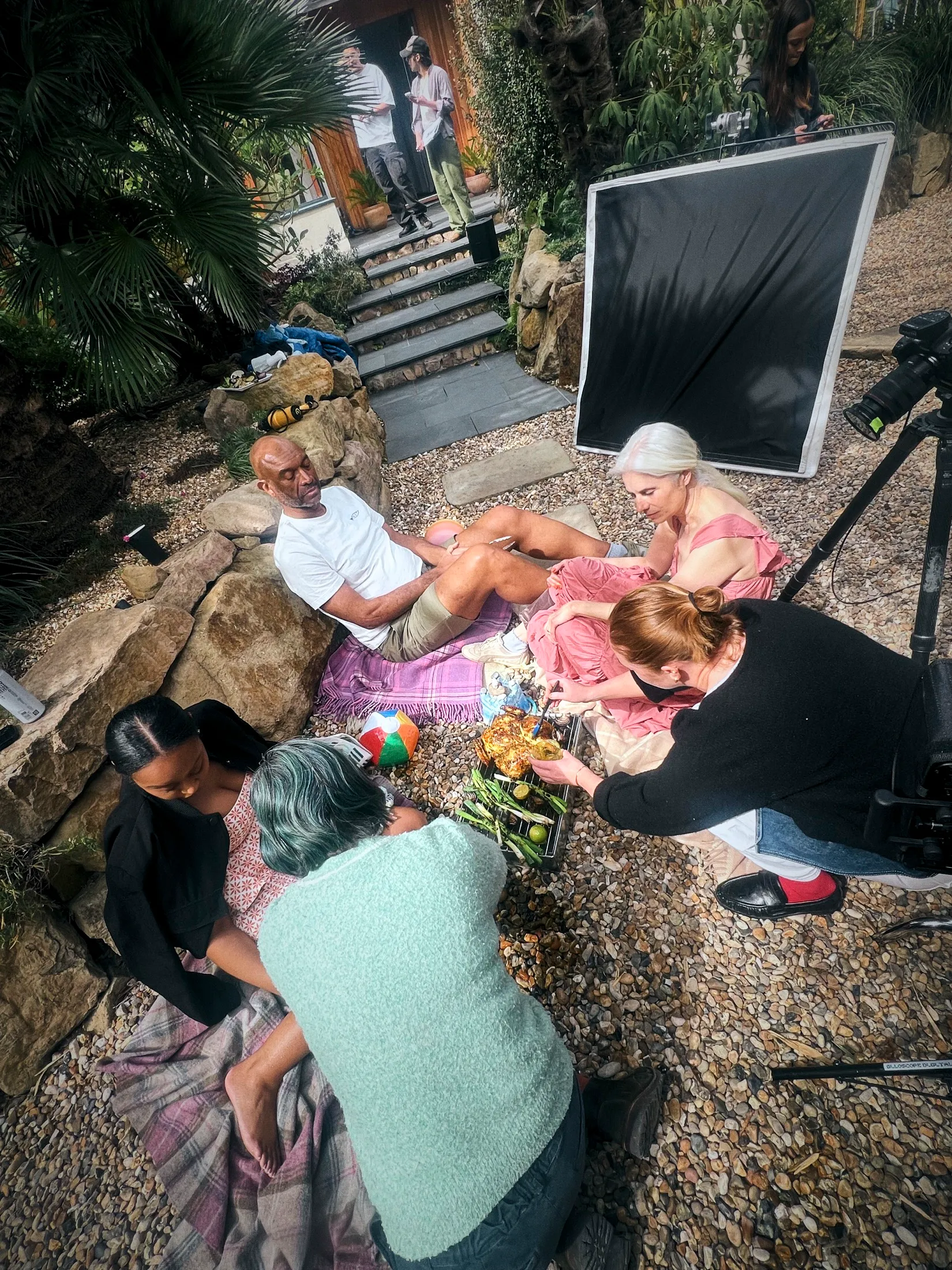 Waitrose No.1 curried spatchcock chicken on a barbecue, out-of-home campaign image shot by Lizzie Mayson for Wonderhood.