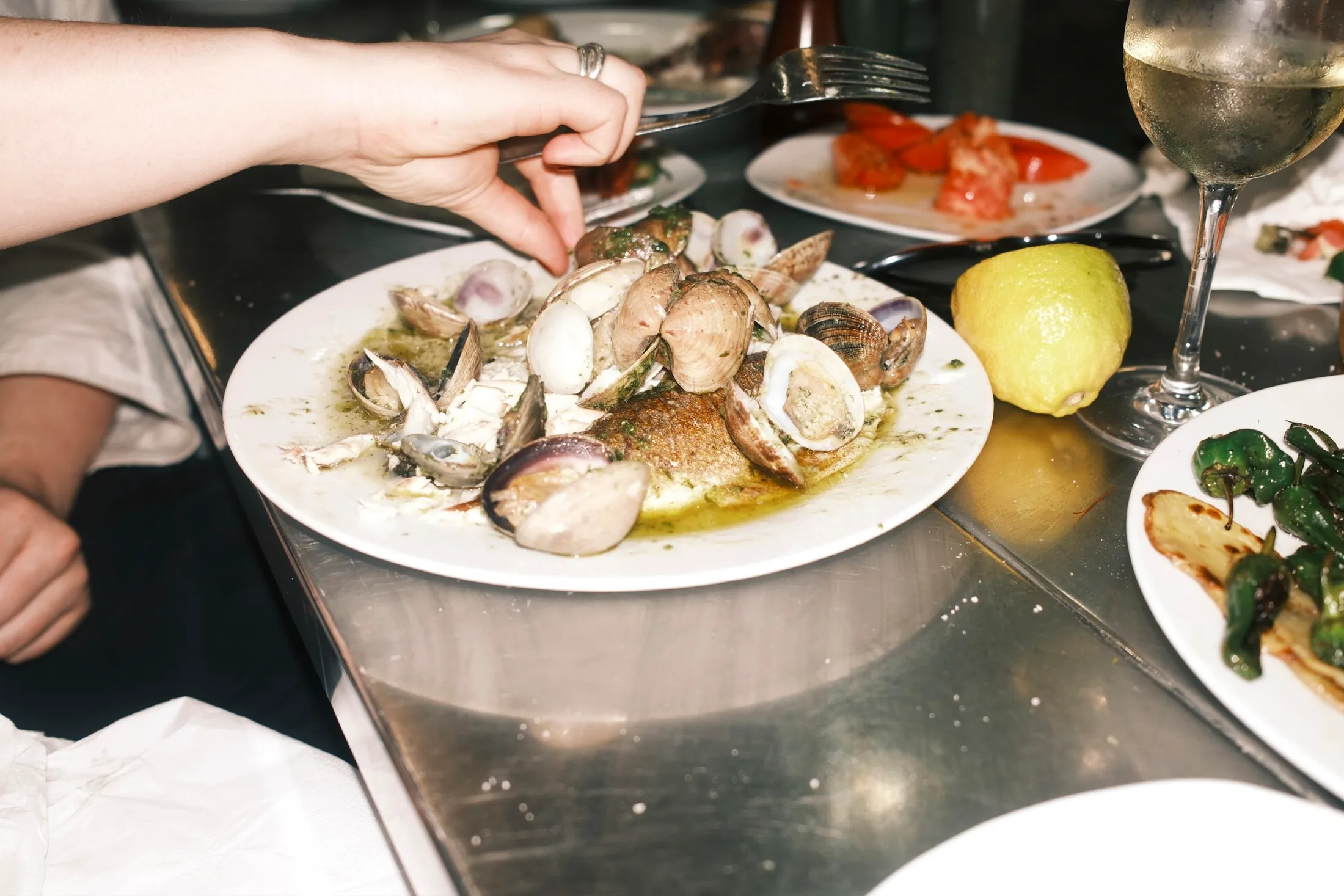 White Fish Clams Lemons